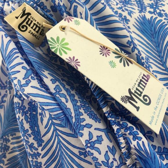 Show Me Your MuMu Sea Breeze Blue Heather Halter Dress NWT S Small - Picture 10 of 11